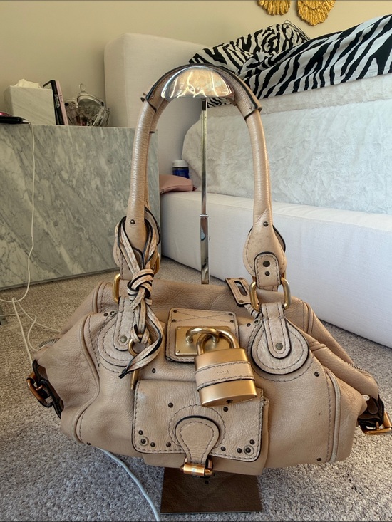 Chloe Handbags - Chloé Beige Leather Shoulder Satchel with Gold Hardware
